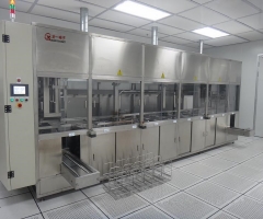 全自动单臂超声波硅片清洗机应用于客户现场